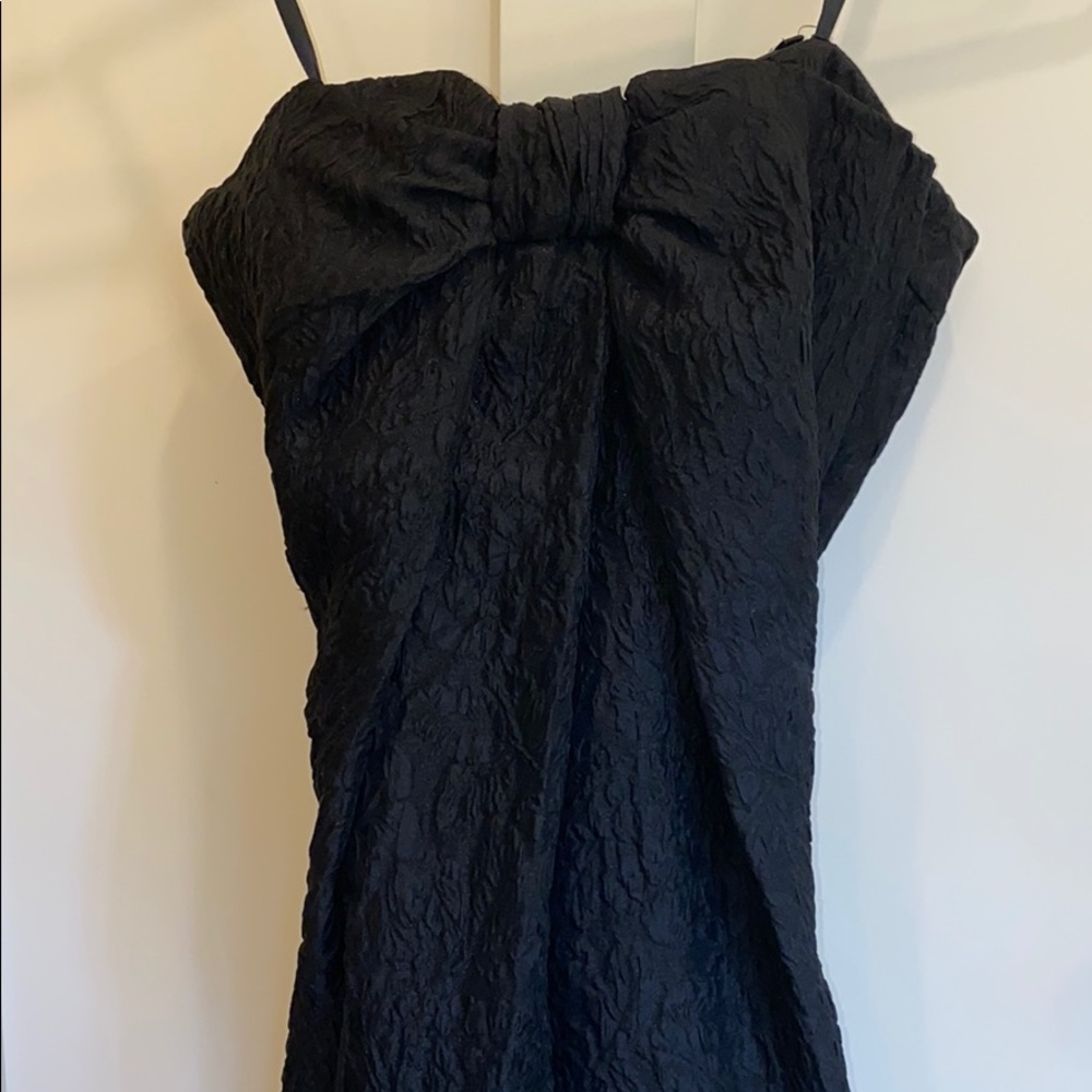 Black strapless BCBG dress